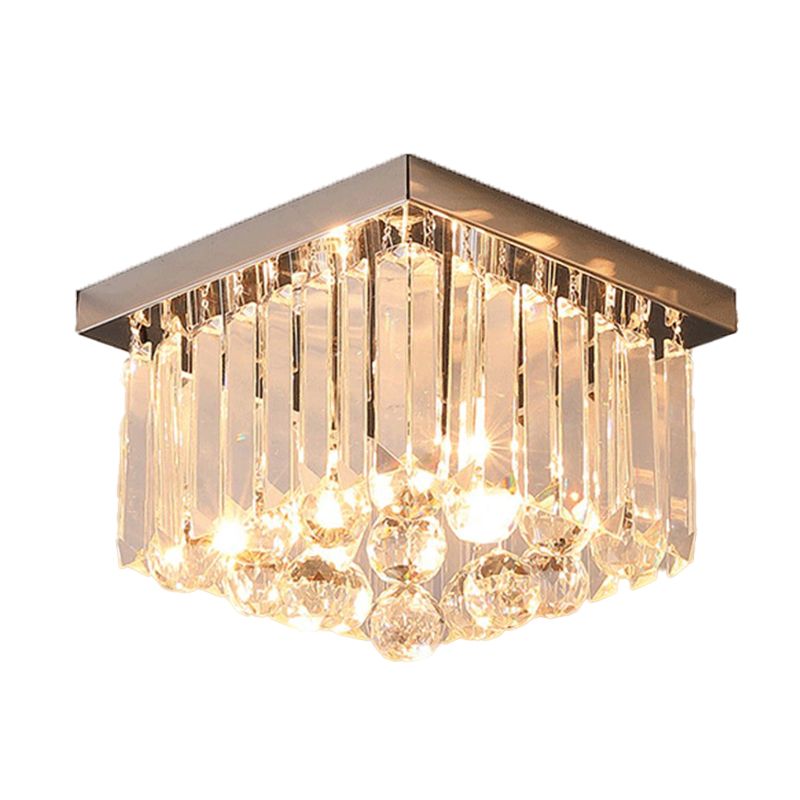 Ultra-Contemporary Flush Mount Lamp Crystal Ceiling Lighting for Foyer
