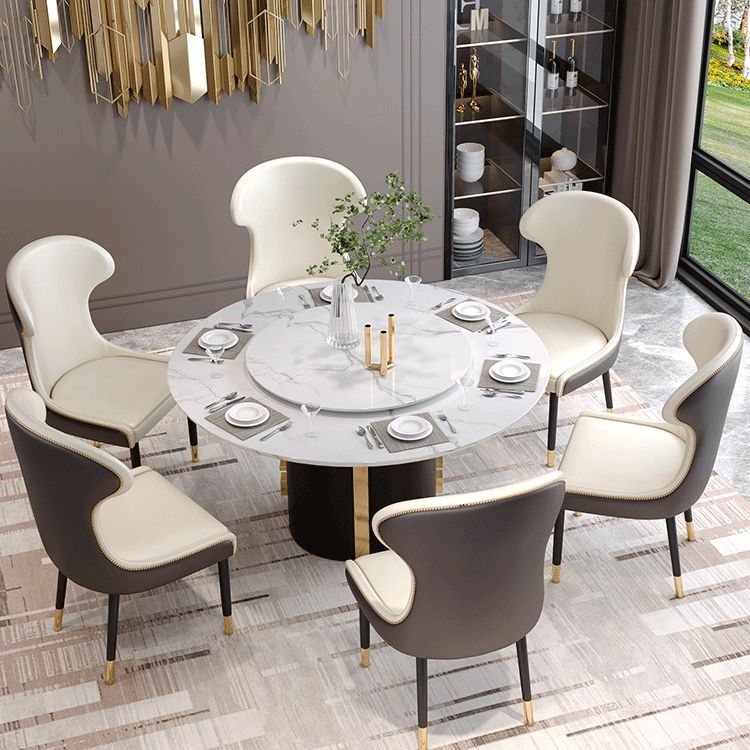 Sillas con respaldo de estilo escandinavo, sillas sin brazos de comedor de cuero para el hogar