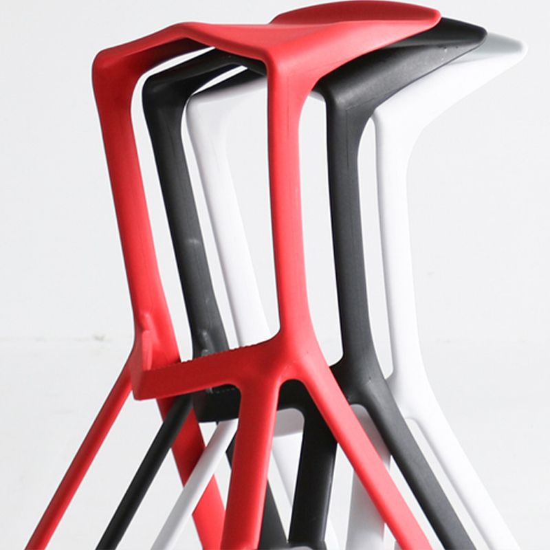Modern Style Bar-stool Plastic Backless Bar Stool for Kitchen Bar with Plastic Legs