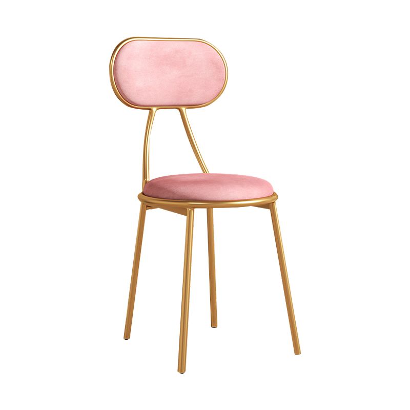 Sillas laterales con respaldo abierto apilables de estilo nórdico que cenan la silla lateral de tela