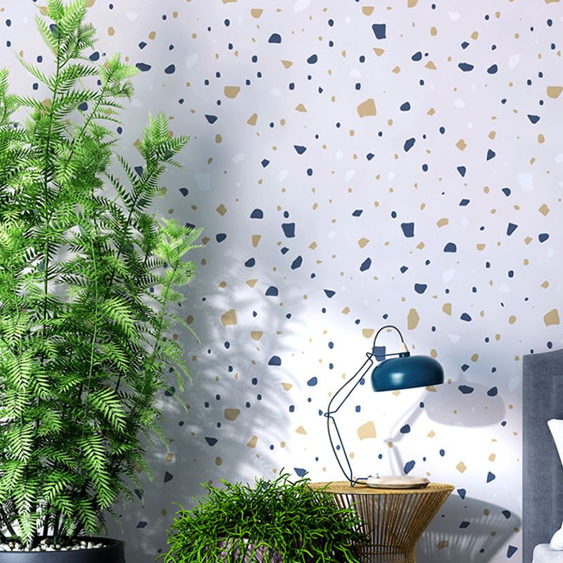 Pink-Blue Spotted Wallpaper Roll Building Modernist Waterproof Wall Decor for Nursery