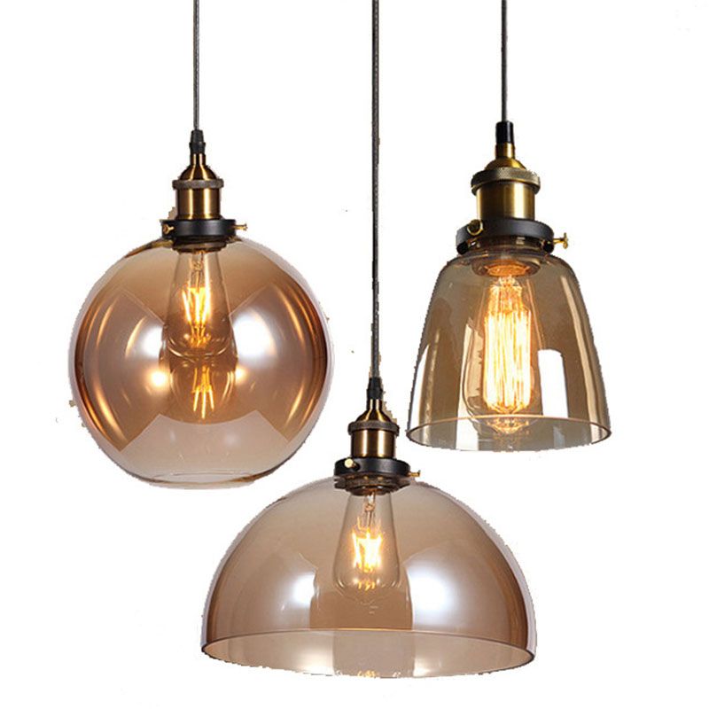 1 Light Pendant Lamp with Lucency Glass Modern Suspension Lighting Fixture