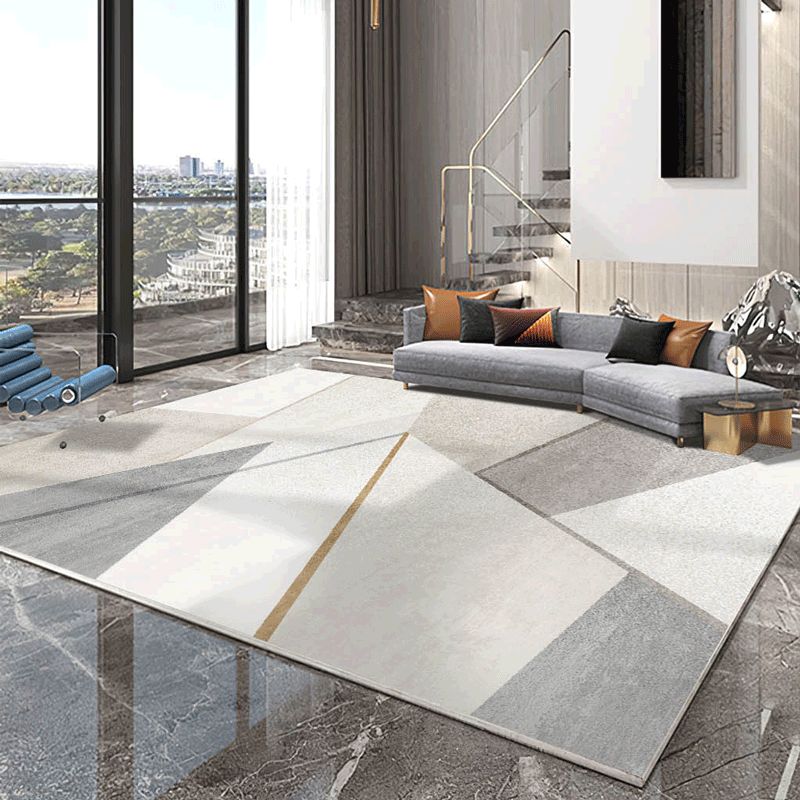 Funky Graphic Pattern Rug Polyester Area Rug Non-Slip Backing Carpet for Living Room