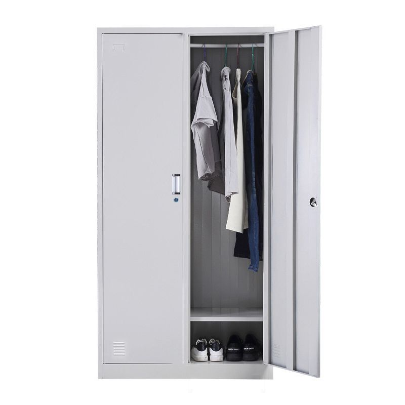 Metal Wardrobe Cabinet Contemporary Grey Wardrobe Armoire for Home