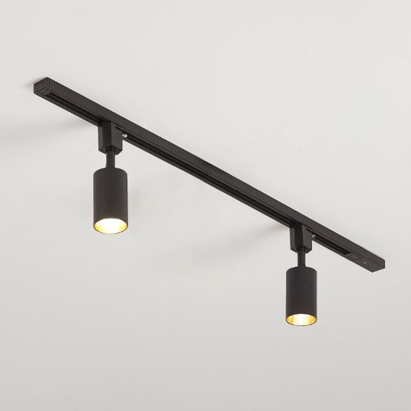 Lampe sur rail LED tubulaire de Style nordique, projecteur métallique pour salon, éclairage Semi-encastré