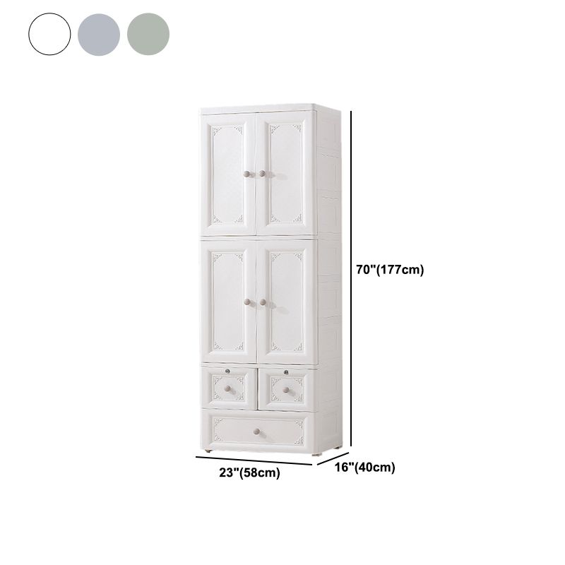 Contemporary Style Wardrobe Plastic Bedroom Wardrobe Closet With Lock