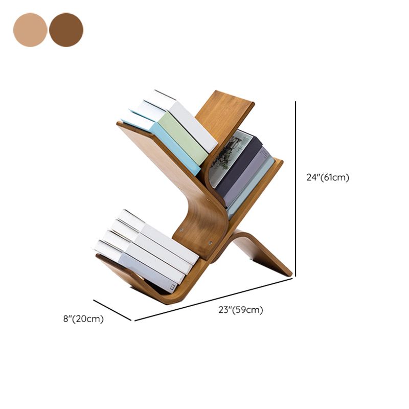 Urban Bamboo Shelf Bookcase Open Storage Vertical Bookshelf for Living Room