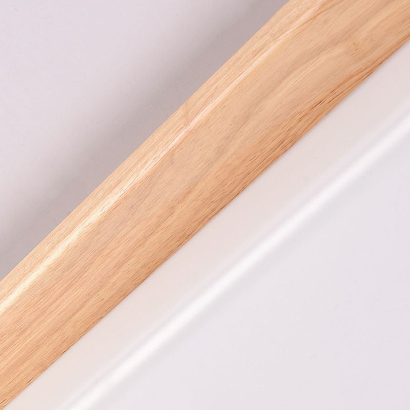 Wood 1-Light Flush Mount Ceiling Lamps Modern Style Geometric Flush Mount Light