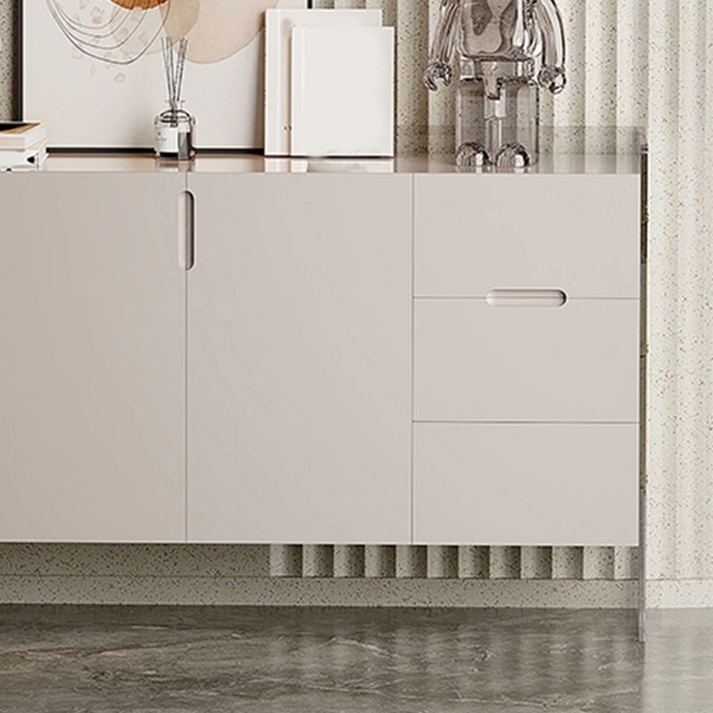 Contemporary Wood Buffet Sideboard Cabinets with Acrylic Frame Sideboard