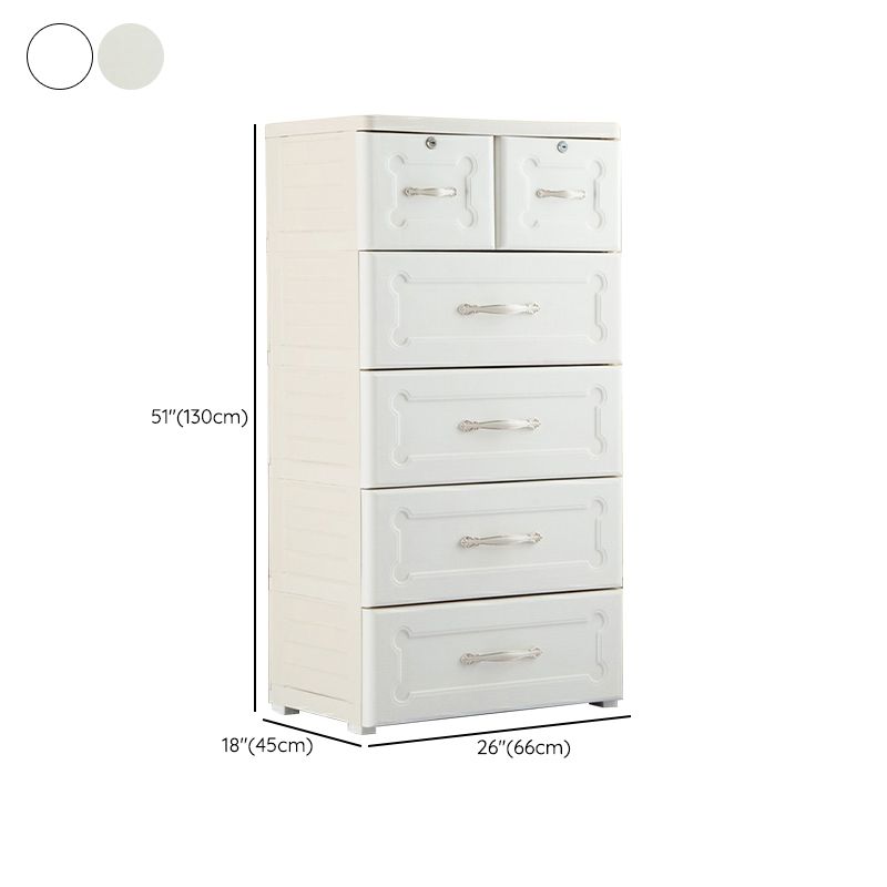 Plastic Storage Cabinet with Legs Modern Wardrobe Closet with Drawer