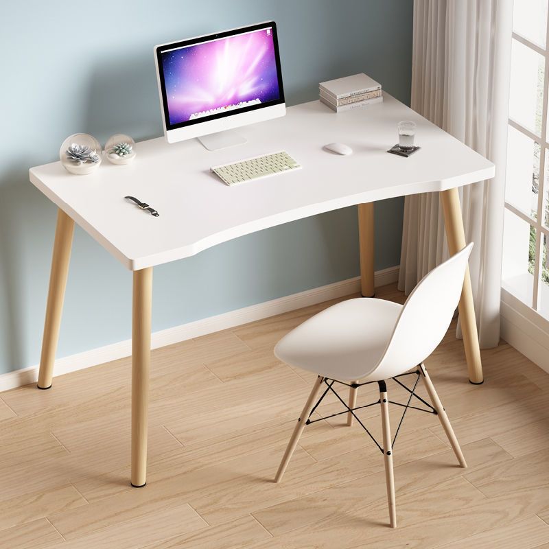 Free Form Contemporary Writing Desk Manufactured Wood Parsons Base Desk