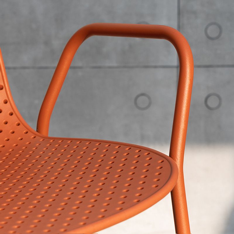 Modern Dining Chairs Metal With Arm Plastic Patio Dining Armchair