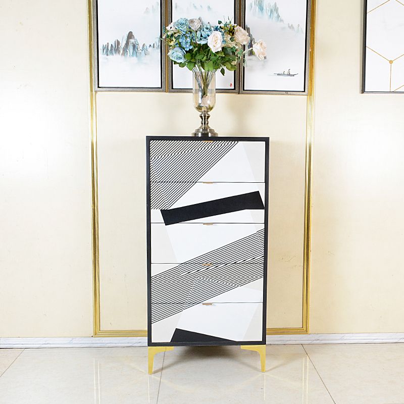 15.6-inch W Solid Wood Storage Chest Classic Glam Dresser with 3/5/6 Drawers