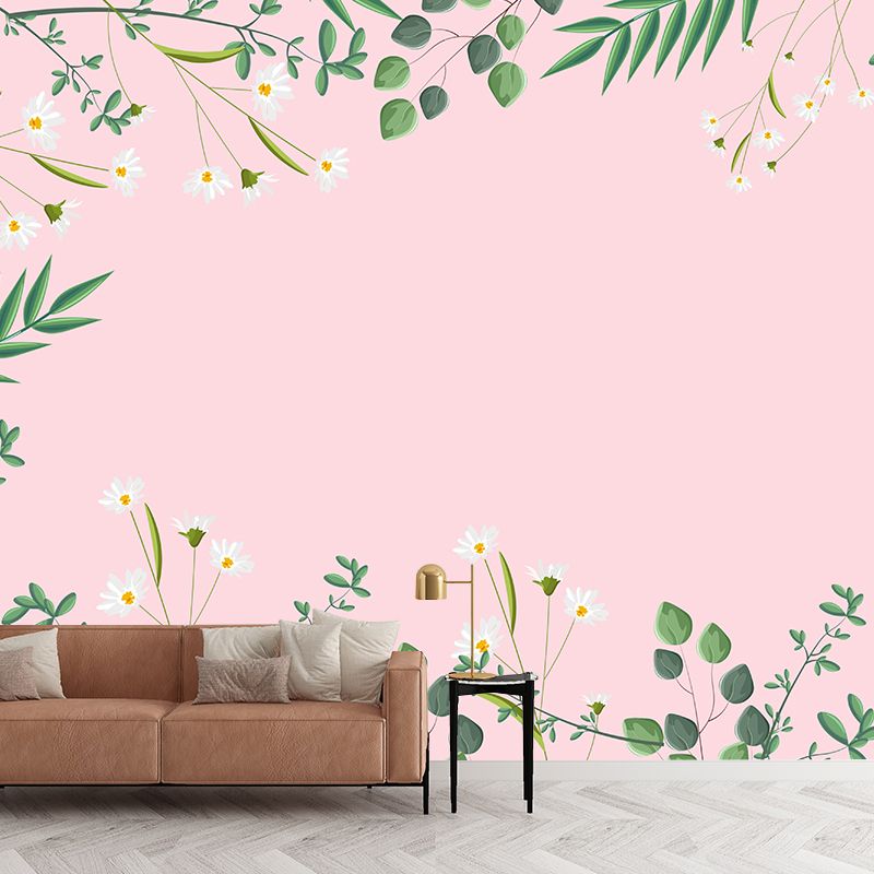 Modern Plant Wall Murals Stain Resistant Wall Art for Home,Waterproof and Antifouling