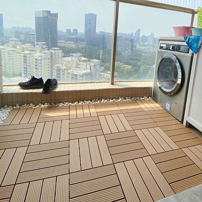 Square PVC Deck/Patio Flooring Tiles Interlocking Installation Outdoor Patio Tiles