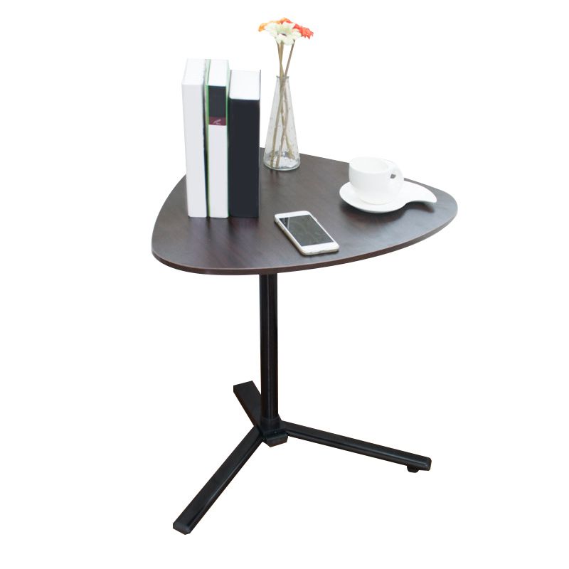 Contemporary Geometric Side End Table Metal Pedestal End Table