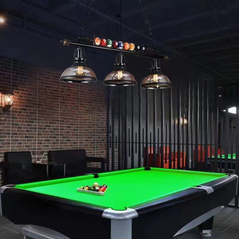 Industrial Style Hanging Lamp Bowl Shape Island Light Fixture for Bar (Included Balls)