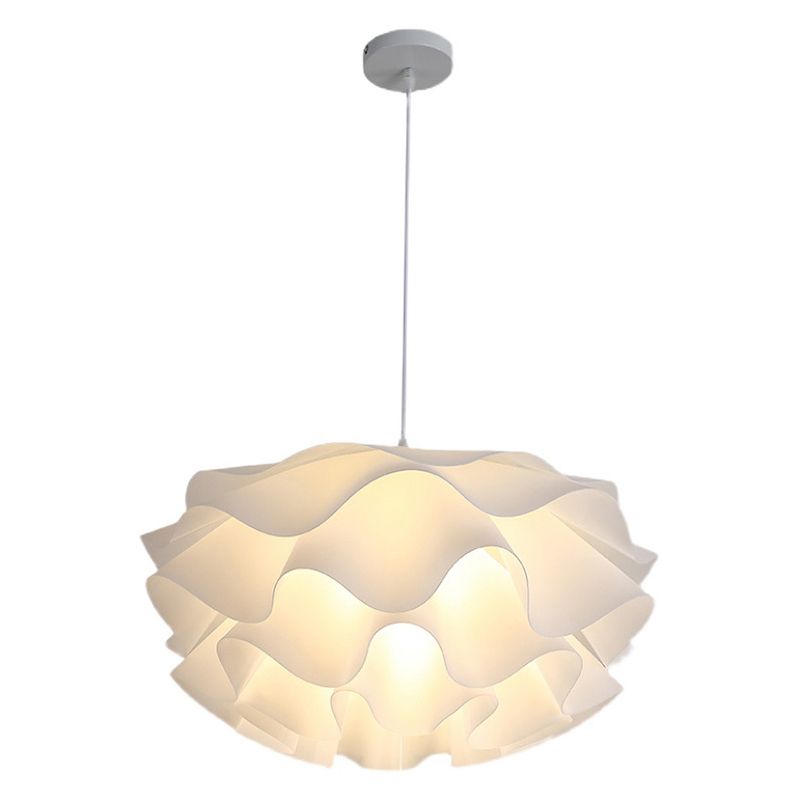Modern Style Hanging Light Fixture 1 Light Acrylic Shade Pendant Light for Living Room