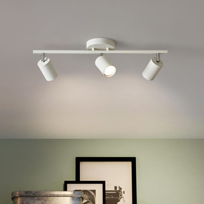 Metal Tube Spotlight Track Lamp Modern Semi Flush Mount Ceiling Light for Clothing Store