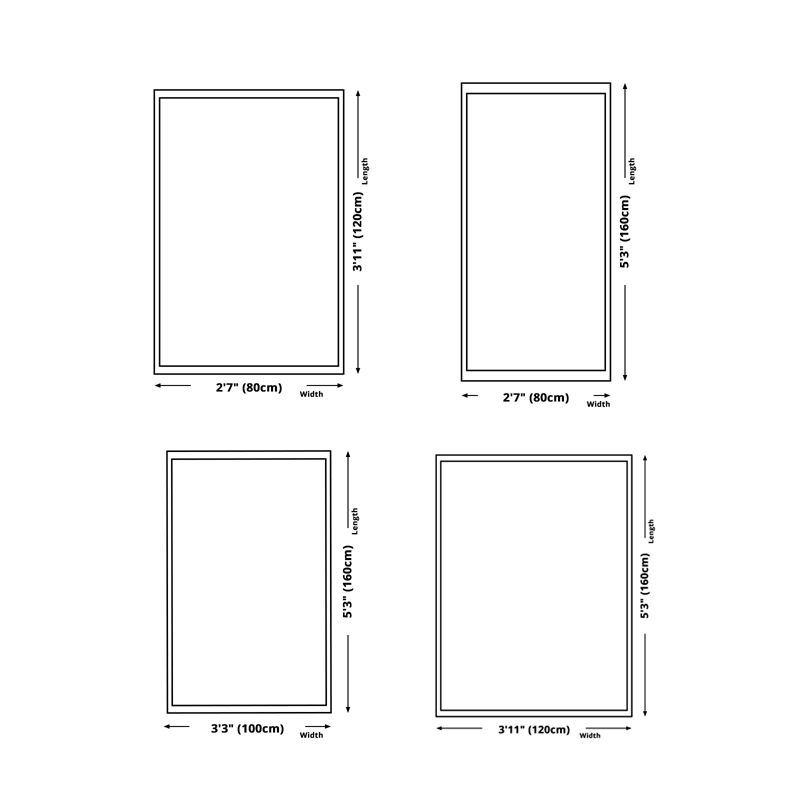 Funky Area Carpet Funky Contrast Panel Area Rug Polyester Washable Carpet with Non-Slip Backing