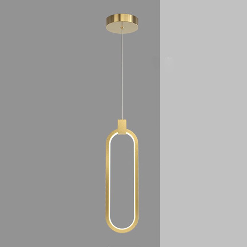 Kupfer zeitgenössische hängende Anhänger linearer Drop -Anhänger für Wohnzimmer