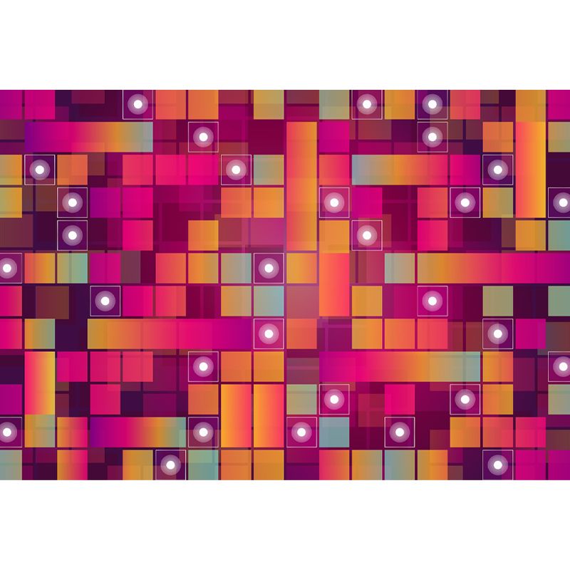 Illustration Geometric Pattern Mildew Wall Mural Horizontalt for Living Room