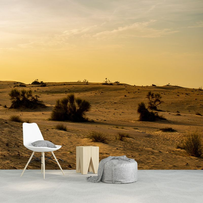 Desert Landscape Mural Wallpaper Modern Style Mildew Resistant for Living Room