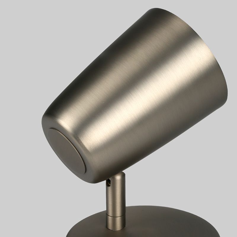 Lámparas de pared de pared de cilindro de metal contemporáneos 1 lámparas de luz de luz en plata