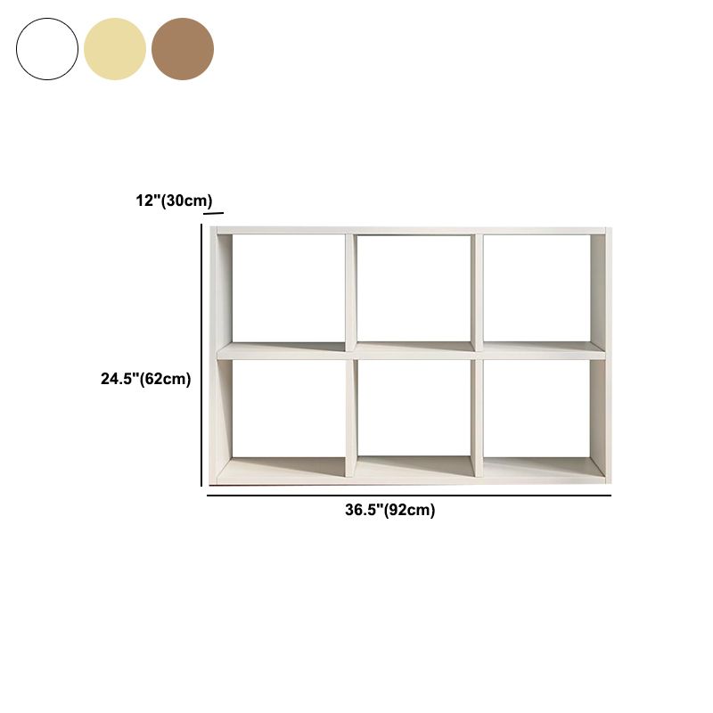 Matter Finish Cube Bookcase Contemporary Wooden Shelf Bookcase