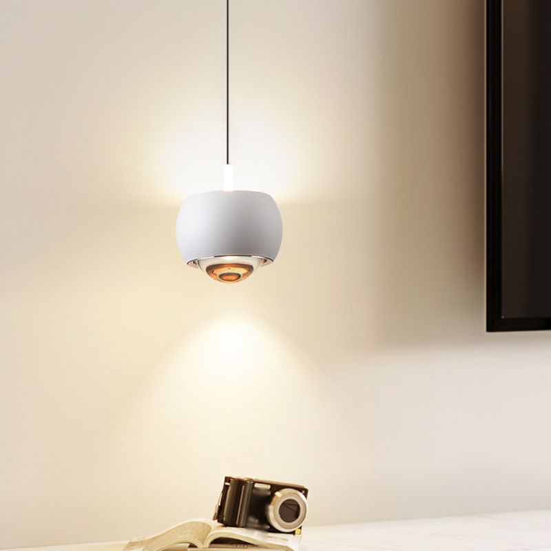 Round Metal Hanging Pendant Light Nordic LED Suspension Pendant Light