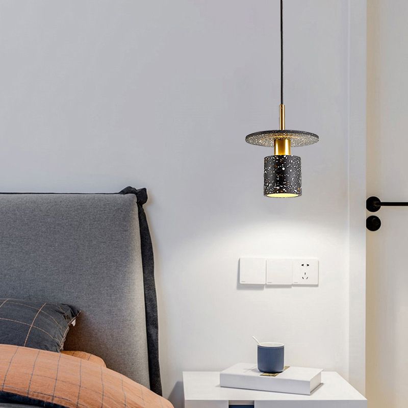 Terrazzo Unique Shape Hanging Lights Modern Style 1 Light Hanging Mount Fixture