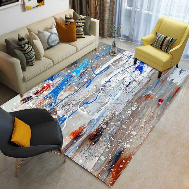 Tapis artistique de couleur foncée Creative Area Area Tapis tapis résistant aux taches pour la décoration de la maison