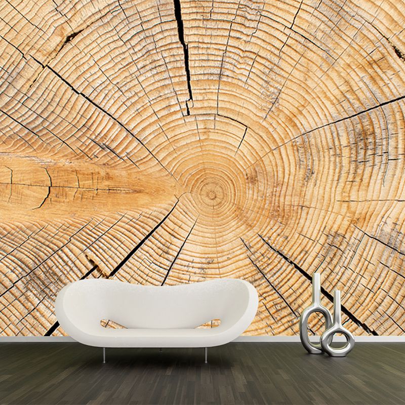 Wood Texture Wall Mural Industrial Style Mildew Resistant Wall Covering