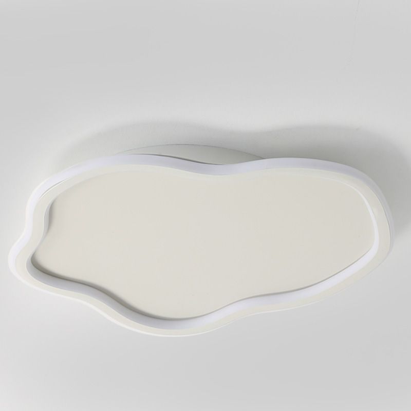 Unique Shaped LED Flush Mount Ceiling Light Fixture with Acrylic Shade for Living Room