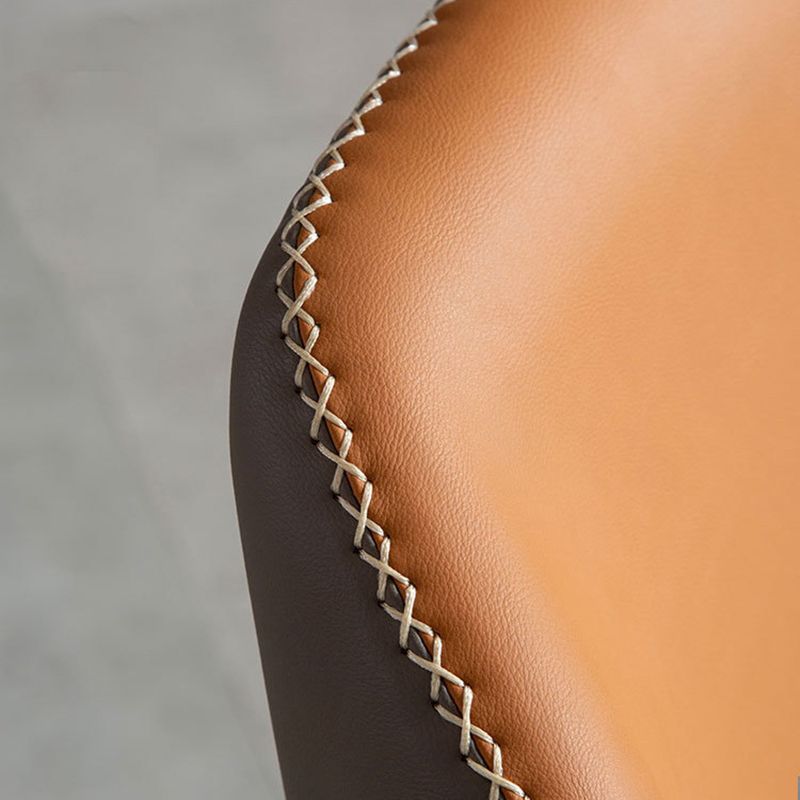 Contemporary PU Leather Dining Chair Armless Wingback Side Chair for Restaurant Use