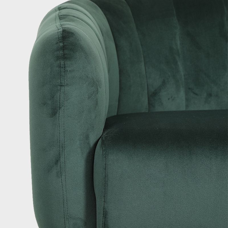 28.34" High Velvet Barrel Chair Arms Included Barrel Accent Chair