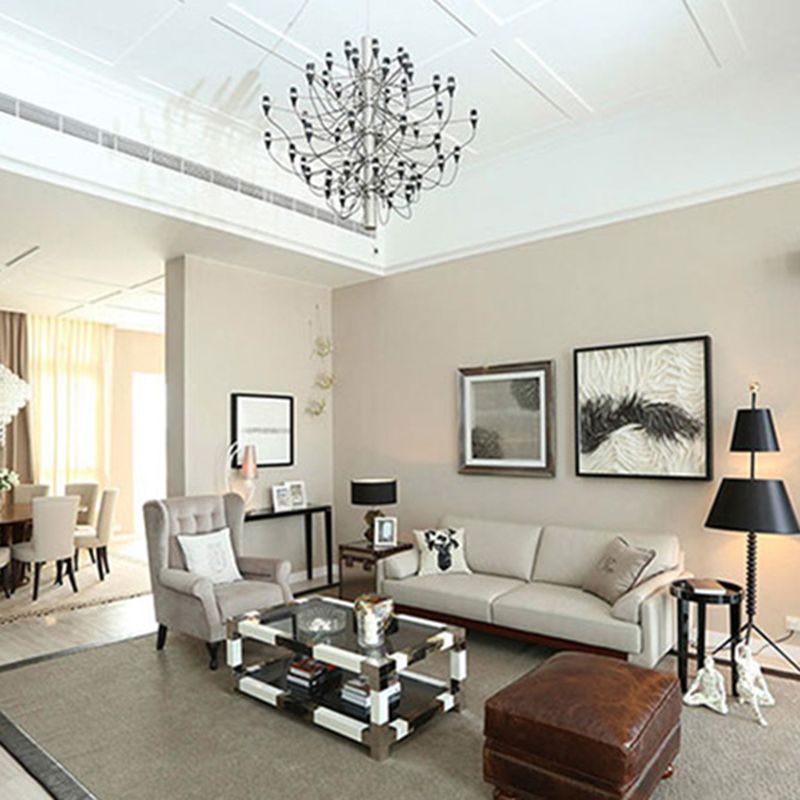 Estilo moderno colgante colgante de metal sputnik luz colgante para sala de estar