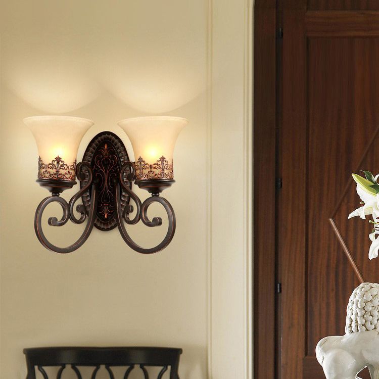 Geometric Shape Glass Vanity Sconce Light Modern Vanity Mirror Lights in Black