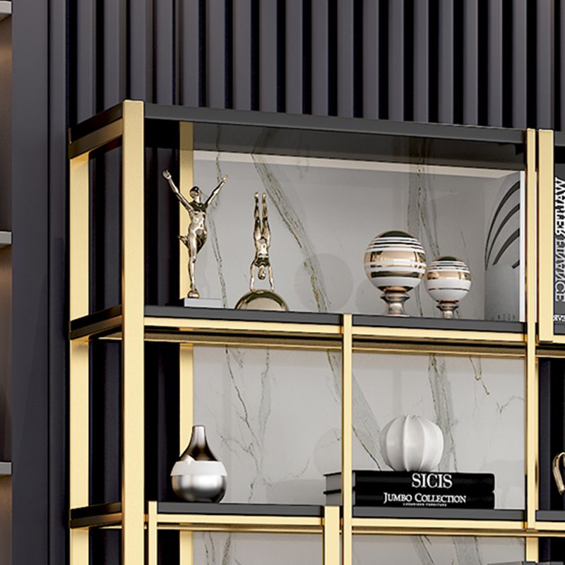 Glam Open Back Shelf Bookcase Metal Book Shelf for Home Office