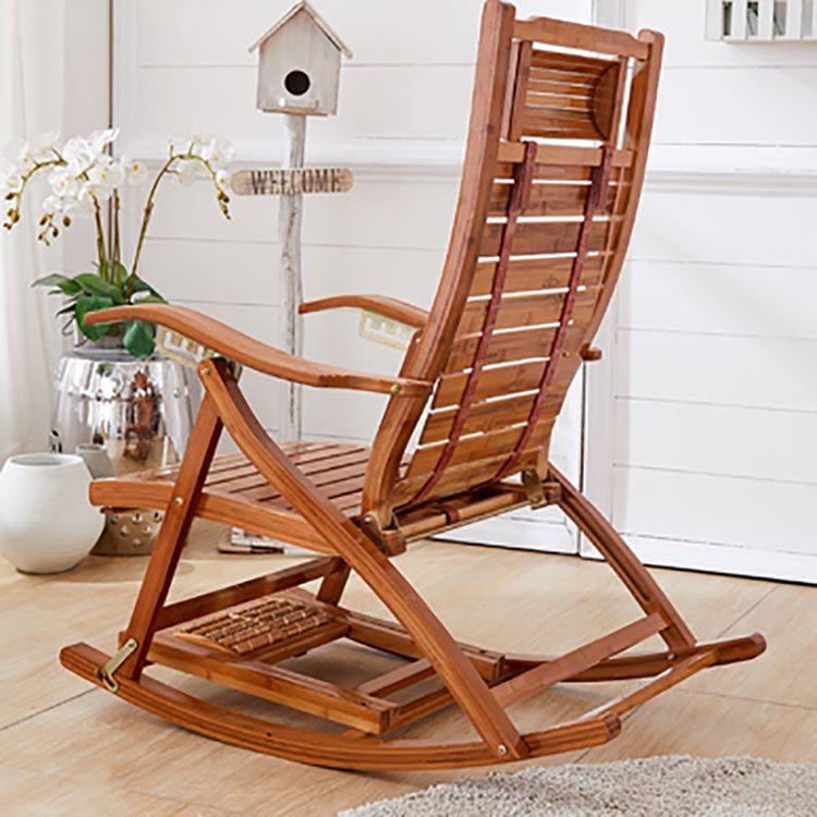Modern Style Wooden Rocking Chair Indoor Single Sofa Rocking Chair