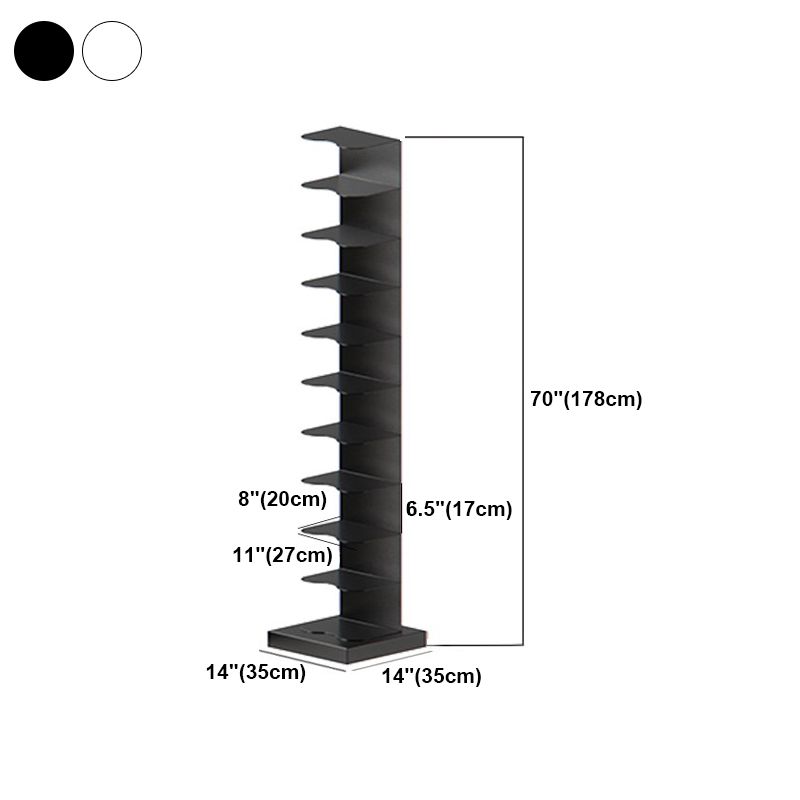 Metal Geometric Bookcase Contemporary Style Vertical Book Shelf