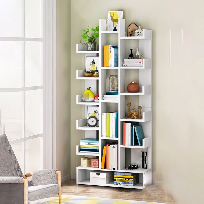 Modern Engineered Wood Bookshelf Open Bookcase Book Shelf for Living Room