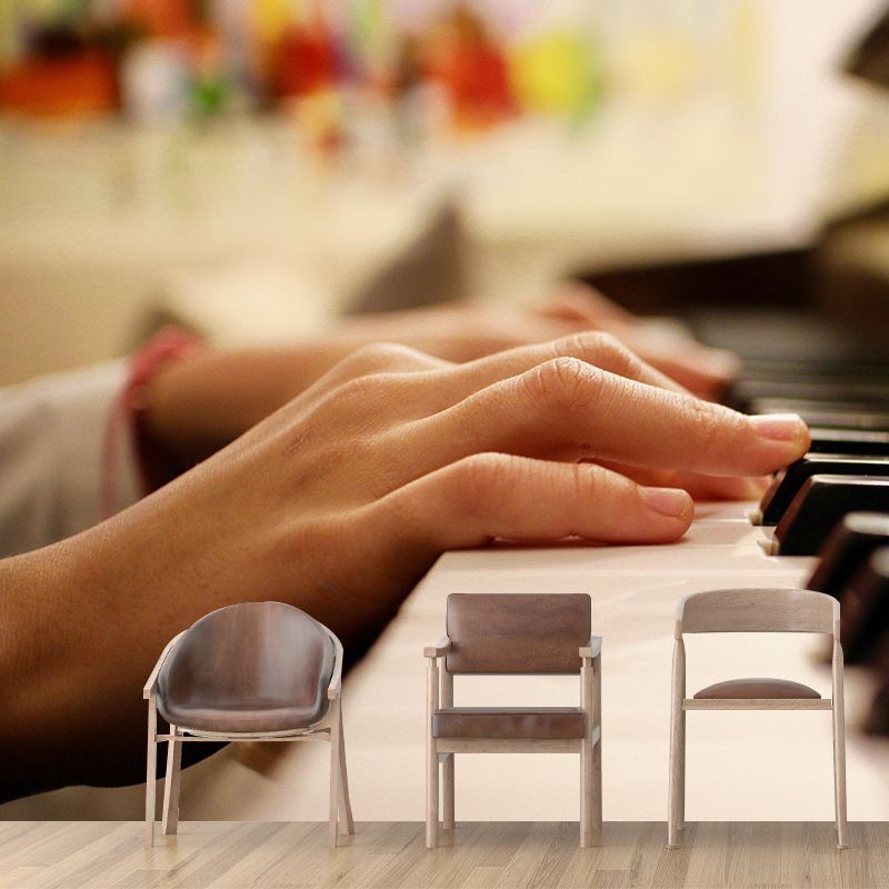 Piano Mural Horizontal Photography Environment Friendly for Home Decor