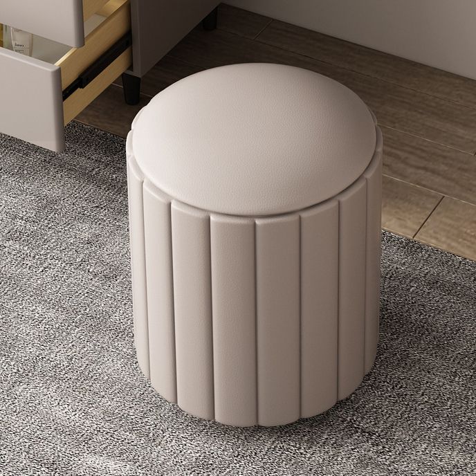 Contemporary Stone Top Vanity 5 Drawers Vanity Set with Stool