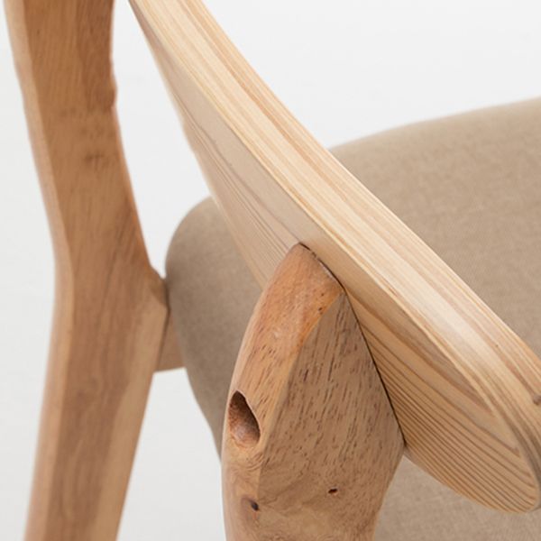 Rubberwood Coffee Shop Scandinavian Stool Matte Finish Upholstered Bar Stools