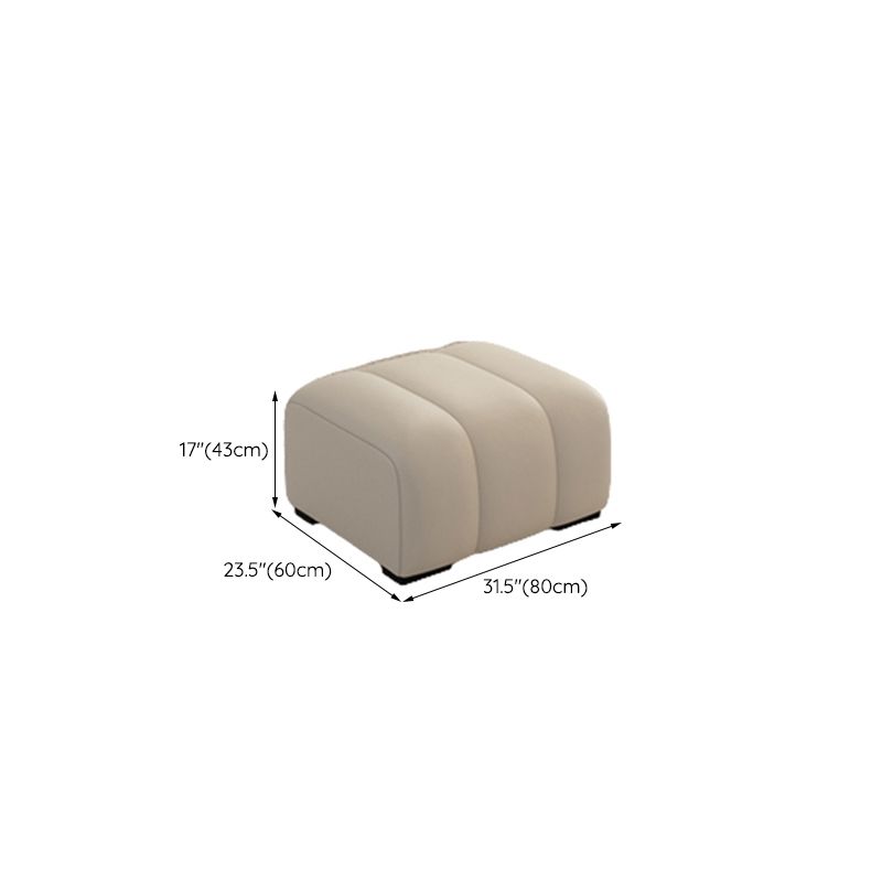 Genuine Leather Cream Sofa Modern 30.7" H Pillow Top Arm Sofa
