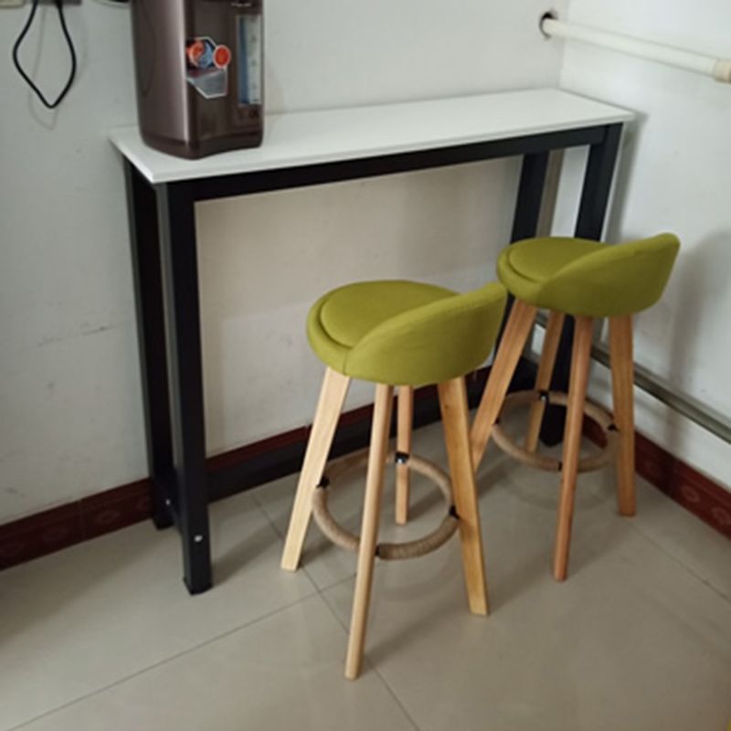 Contemporary Rubberwood Home Stool Footrest Upholstered Bar Stools