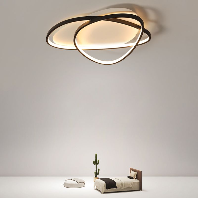 Linear Acrylic Flush Mount Modern Style 2-Light Ceiling Light Fixture for Bedroom