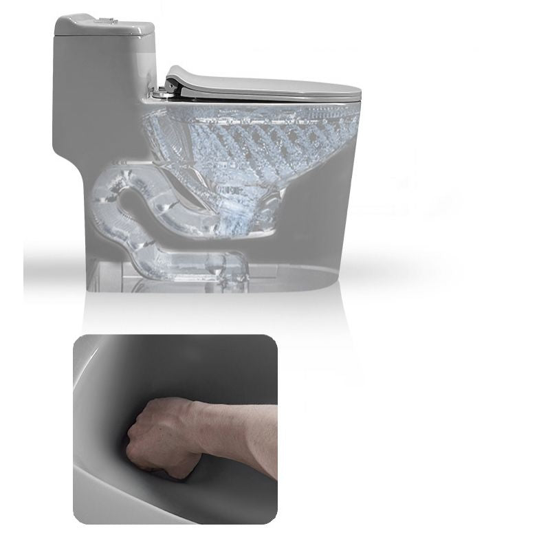 Modern One Piece Toilet Bowl Siphon Jet Flush Toilet with Seat