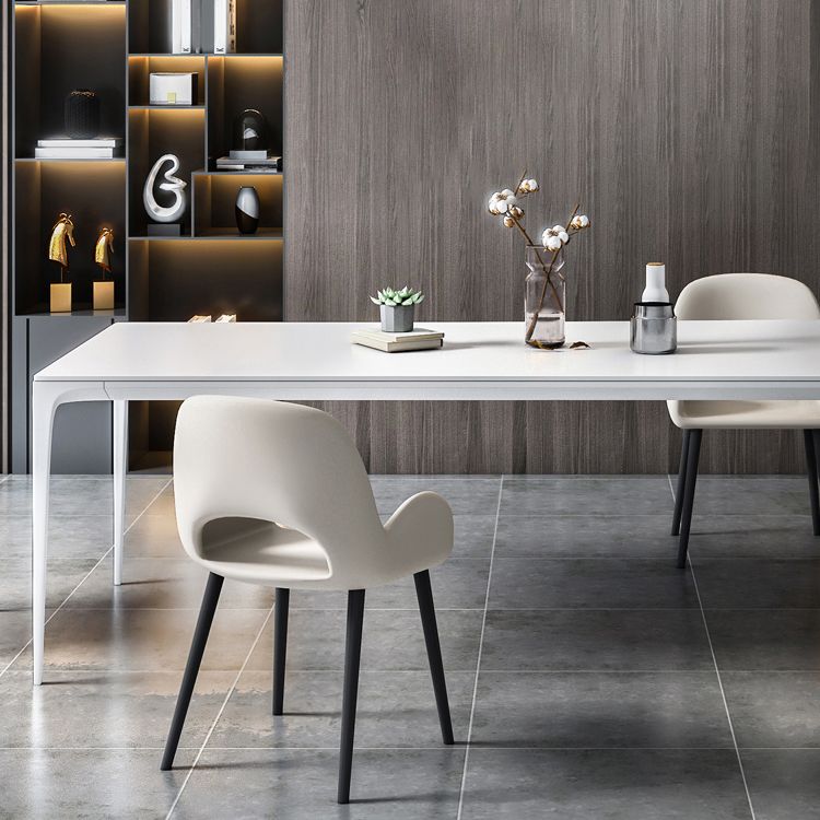 Simplicity Sintered Stone Rectangle Table 4 Legs Base Table for Home